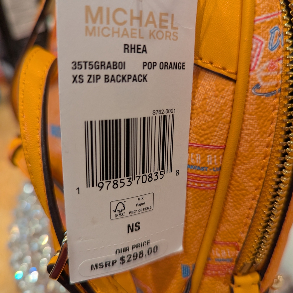 Michael Kors Rhea Extra Small Printed Signature Logo Backpack NWT - Picture 5 of 5